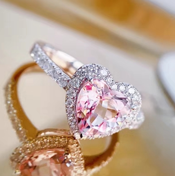 Sparkling Heart Cubic Zirconia Silver Ring - Picture 4 of 5